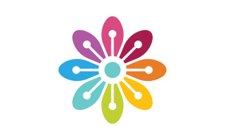 Beauty flower petals vector icon design template illustration v.15