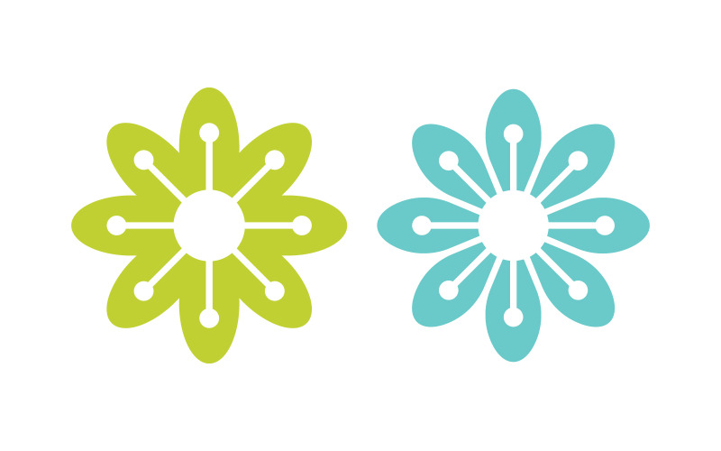 Beauty flower petals vector icon design template illustration v.17 Logo Template