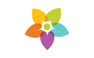 Beauty flower petals vector icon design template illustration v.18