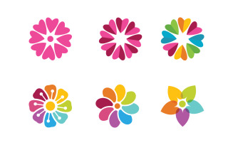 Beauty flower petals vector icon design template illustration v.5