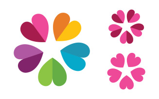 Beauty flower petals vector icon design template illustration v.6