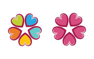 Beauty flower petals vector icon design template illustration v.7