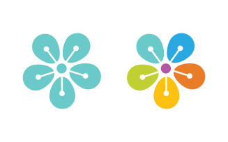 Beauty flower petals vector icon design template illustration v.8