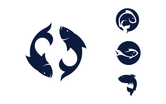 Fish logo icon design vector 14