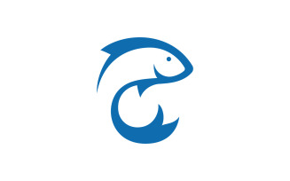 Fish logo icon design vector 6