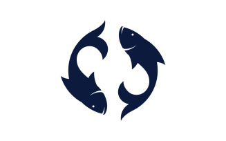 Fish logo icon design vector 7