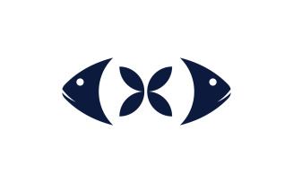Fish logo icon design vector 9