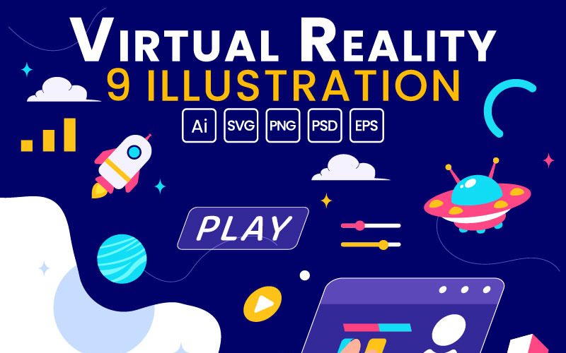 9 Virtual Reality Technology Illustration