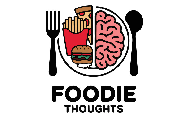 A logo design for a food items Illustration