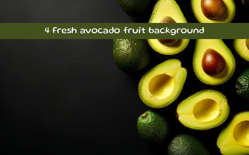 Fresh avocado fruit background AI image Background