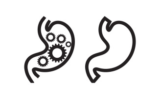 Stomach Medical Health care icon Logo designs Template v.15