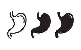 Stomach Medical Health care icon Logo designs Template v.17