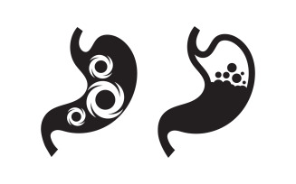 Stomach Medical Health care icon Logo designs Template v.1