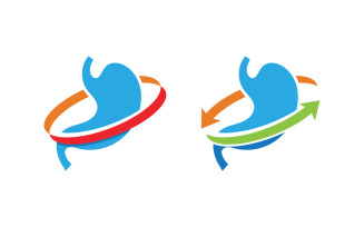 Stomach Medical Health care icon Logo designs Template v.20