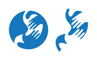 Stomach Medical Health care icon Logo designs Template v.8