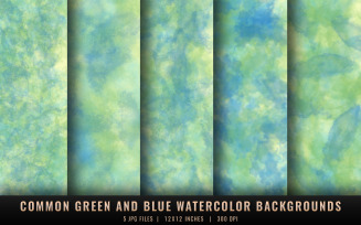 Common Green and Blue Watercolor Backgrounds