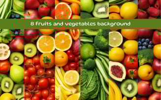 Fruits and vegetables background
