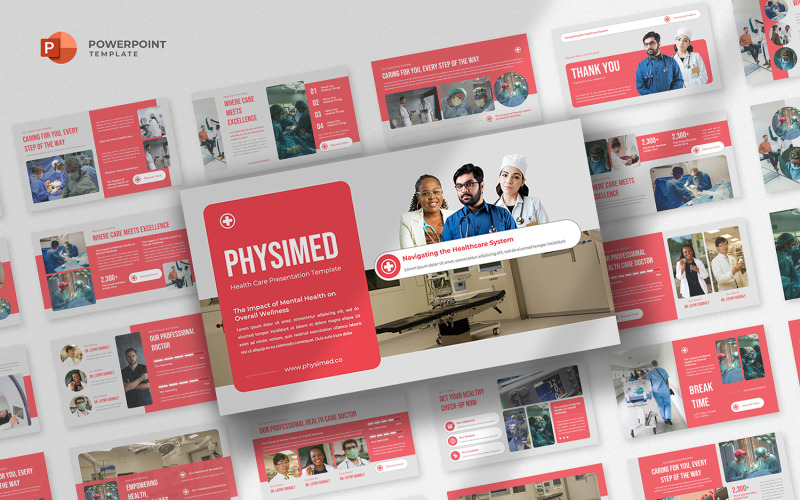 Physimed - Medical Healthcare Powerpoint Template PowerPoint Template