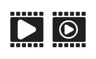 Movie film cinema icon vector Logo design illustration v.12