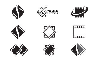 Movie film cinema icon vector Logo design illustration v.23