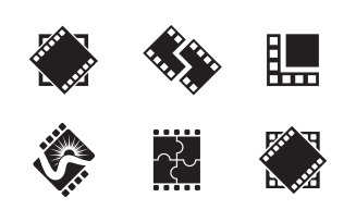 Movie film cinema icon vector Logo design illustration v.24