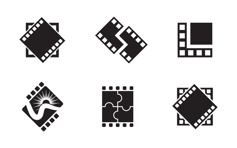 Movie film cinema icon vector Logo design illustration v.24 Logo Template