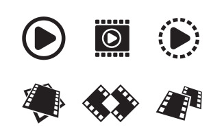 Movie film cinema icon vector Logo design illustration v.27