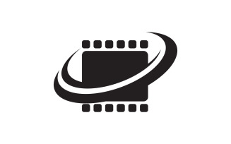 Movie film cinema icon vector Logo design illustration v.3