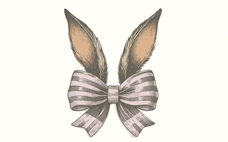 Bunny Easter Coquette PNG, Easter Bunny Shirt Design, Happy Easter PNG, Sublimation Design, Bunny Illustration