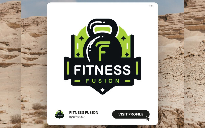 Fitness Fusion: Holistic Fitness Programs for Mind and Body Wellness Logo Design Logo Template