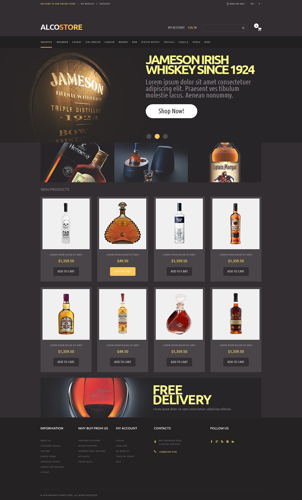 Alcoholic Beverages Magento Theme New Screenshots BIG