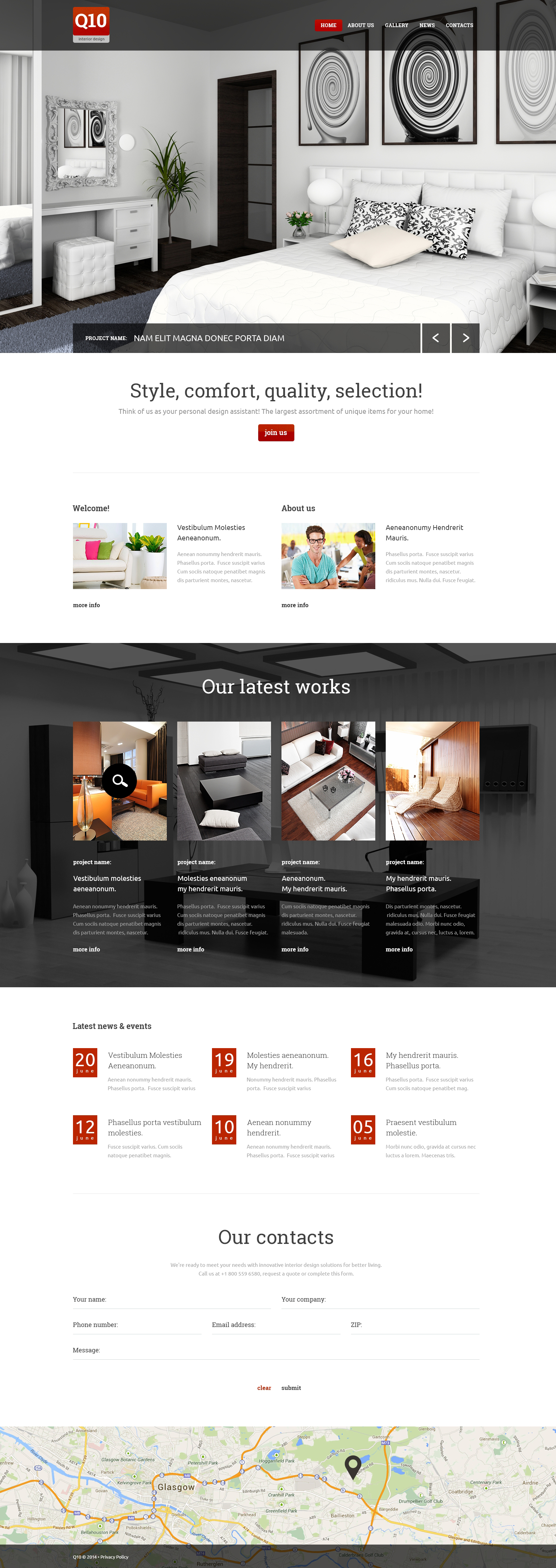 Bootstrap Šablona webových stránek na téma Design interiéru #49532 - screenshot