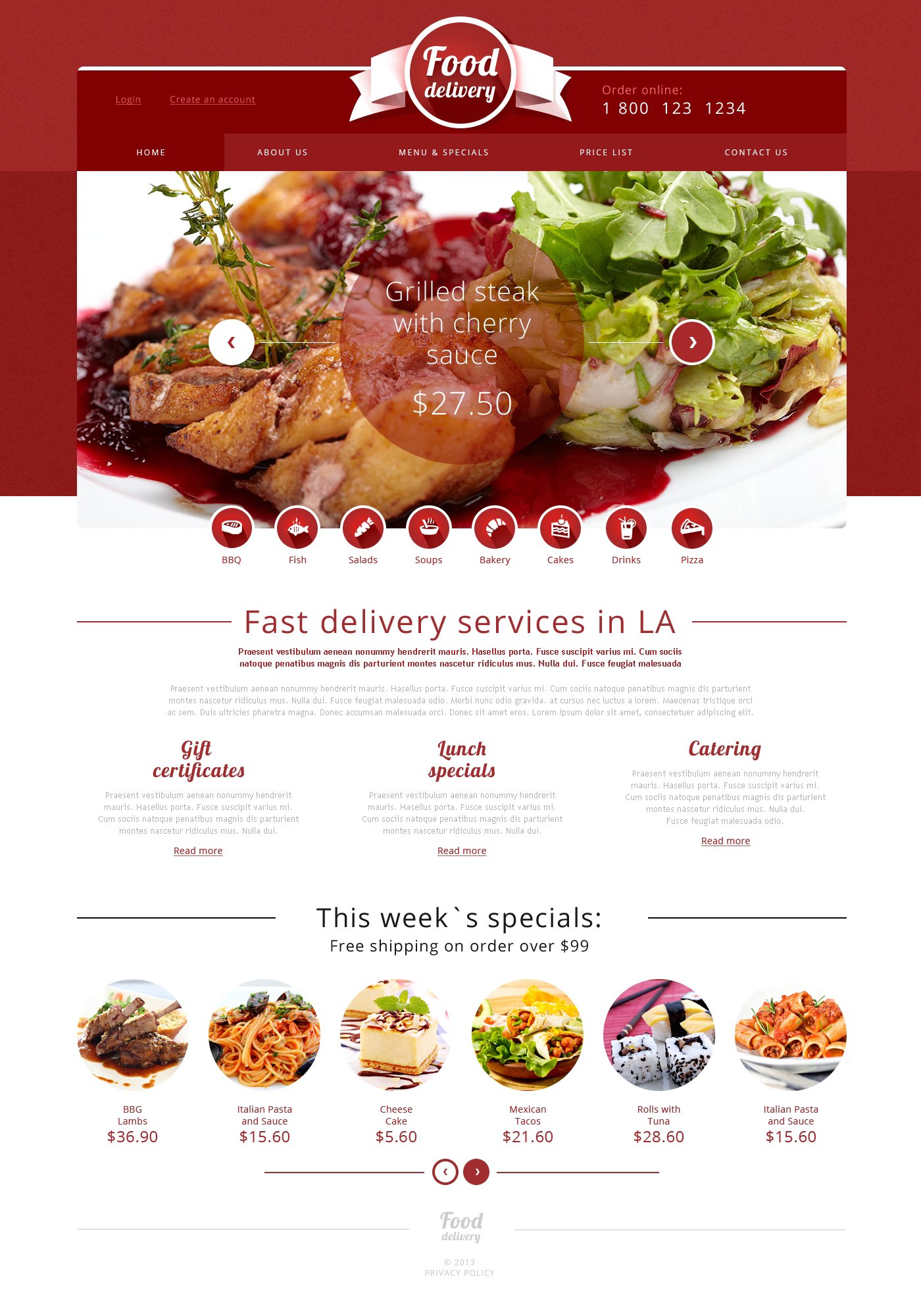 Best Catering Website Templates Catering HTML Templates