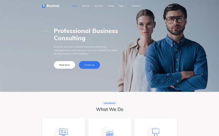 Consulting Bootstrap Website Template Big Screenshot Consulting Website Template New Screenshots BIG