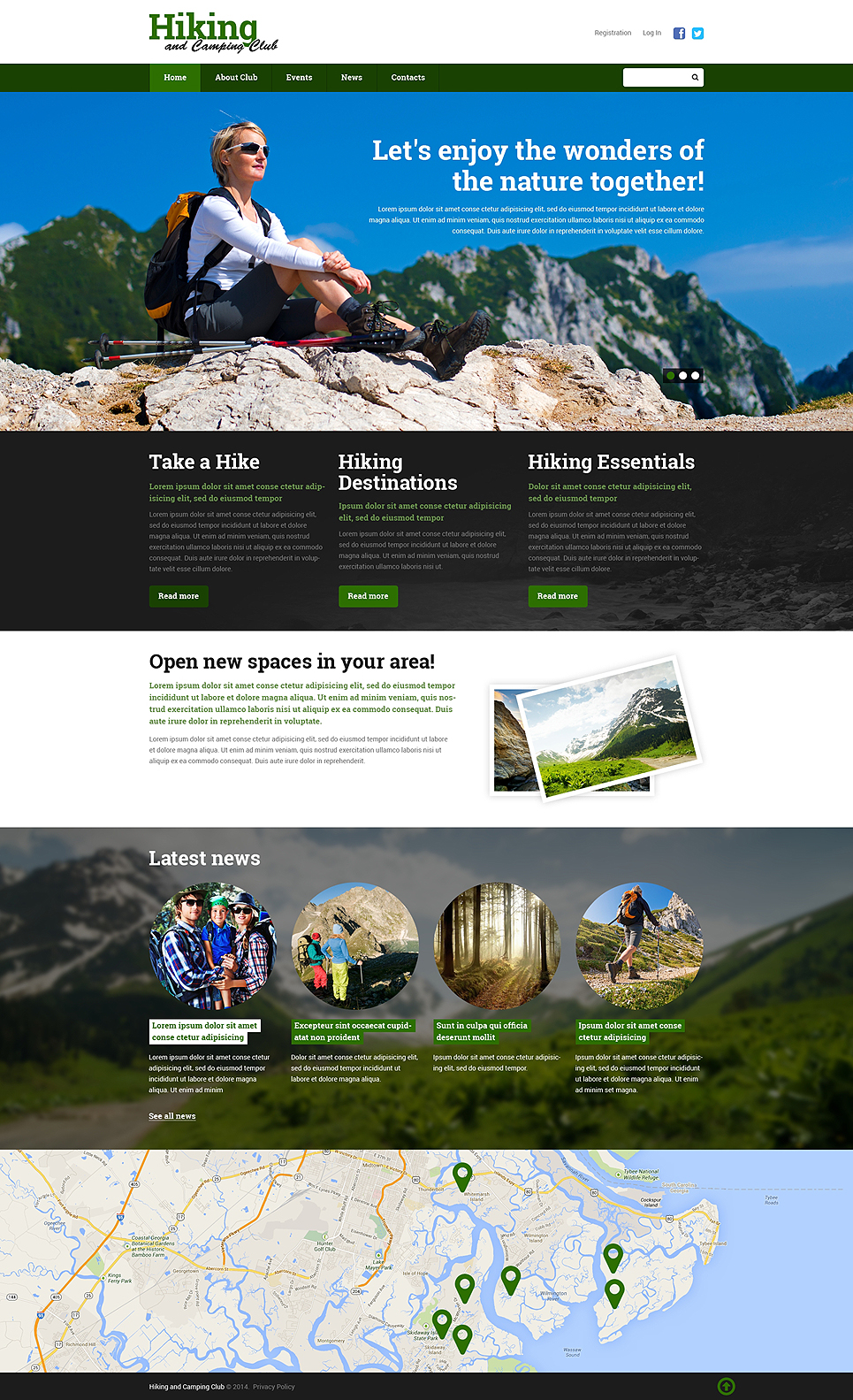 Hiking Responsive Website Template #49596