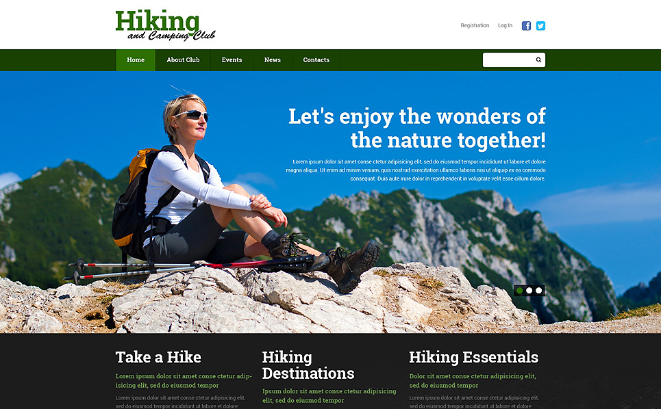 Hiking Responsive Website Template #49596