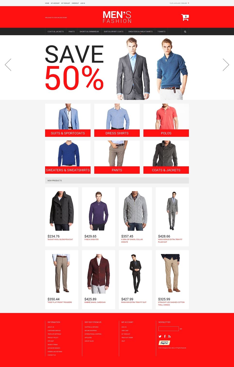 Men's Corporate Fashion Magento Theme New Screenshots BIG