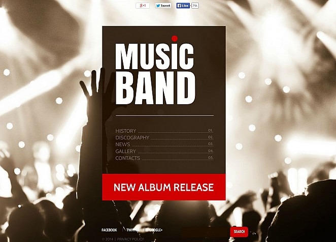 Music Band Premium Flash CMS Theme Big Screenshot Music Band Flash CMS Template New Screenshots BIG