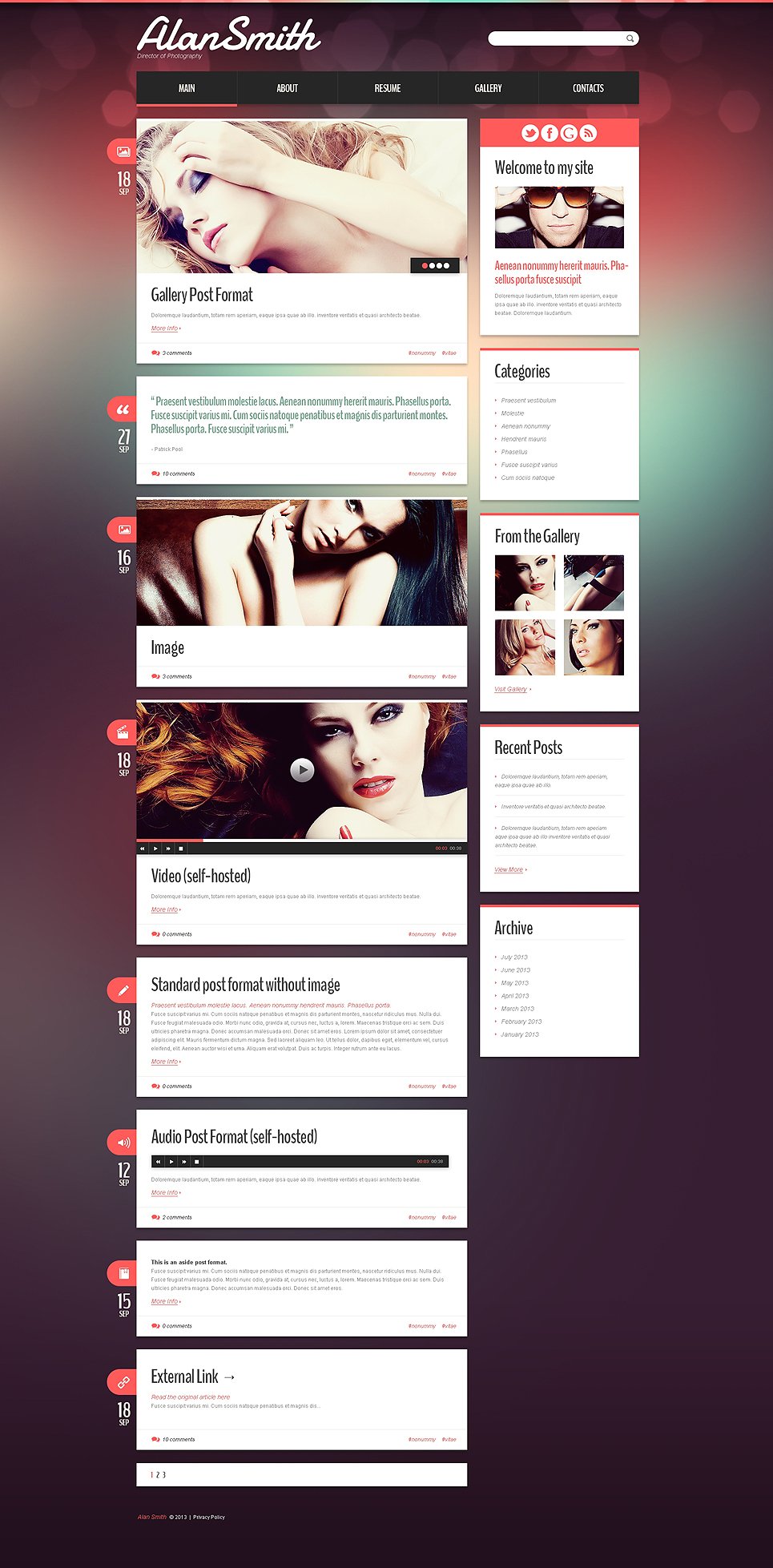 Photographer Portfolio Responsive WordPress Theme New Screenshots BIG