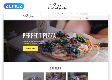 Pizza House Multipage HTML template