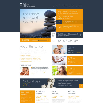 "School of Philosophy" thème WordPress adaptatif #49548