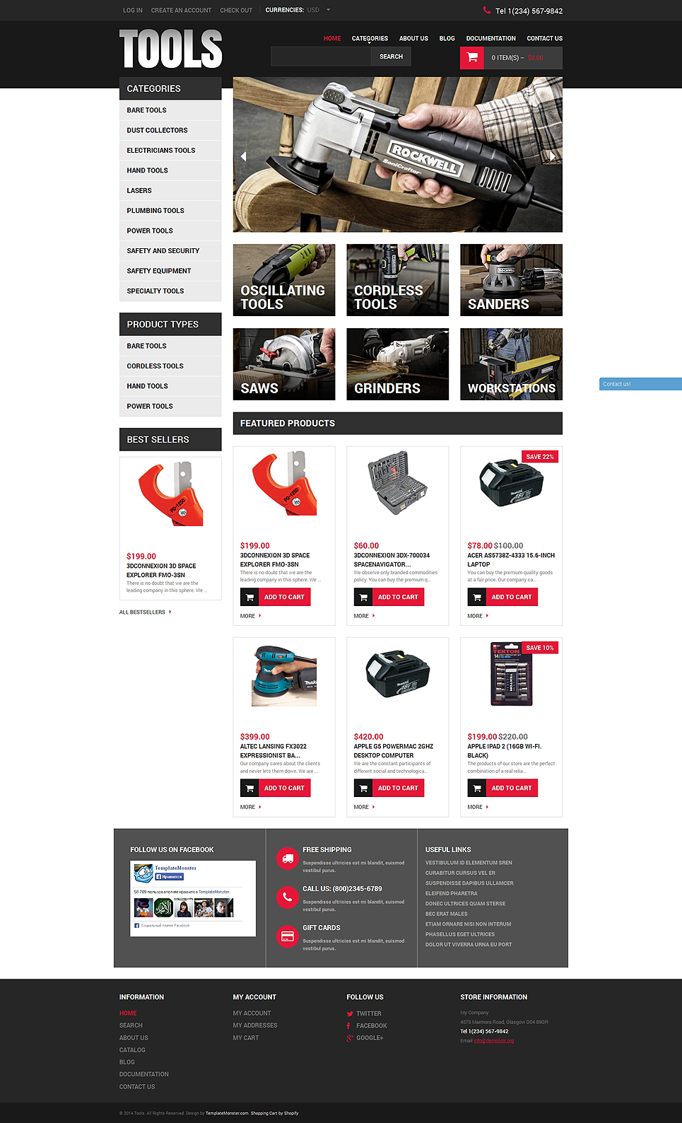 Tools & Equipment Responsive Shopify Theme New Screenshots BIG