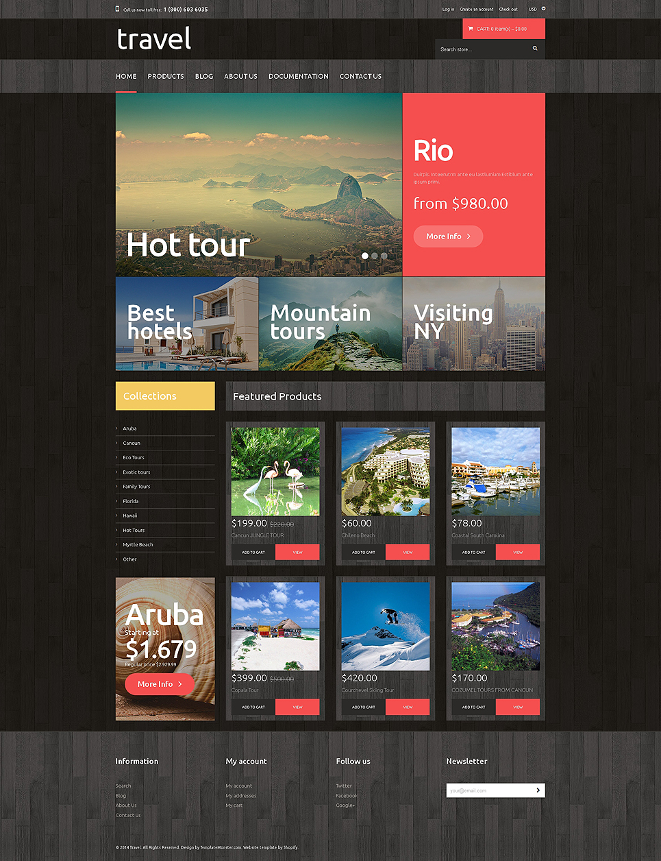 Travel Agency Responsive Shopify Theme New Screenshots BIG