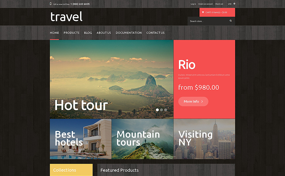 travel agency shopify