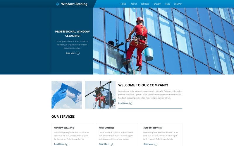 Window Cleaning Responsive Website Template