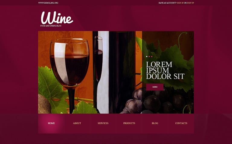 Wine WordPress Theme Big Screenshot Wine WordPress Theme New Screenshots BIG