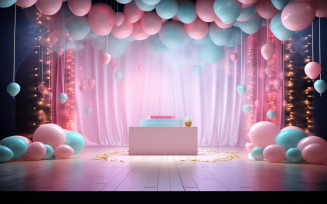 Blank celebration stage background design