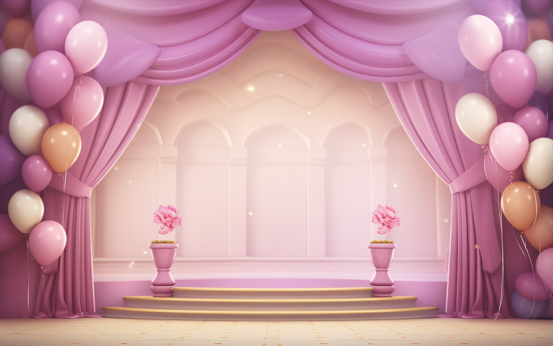 Blank celebration stage background Background