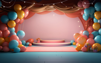Blank celebration template, blank celebration stage