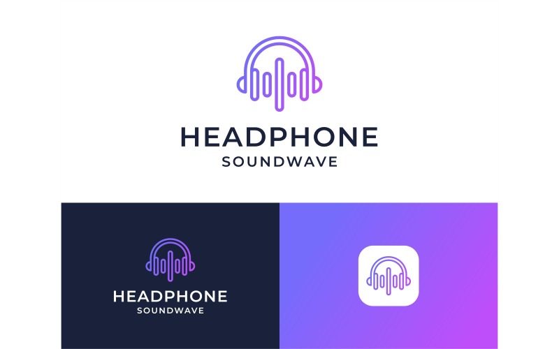 Headphone Sound Audio Music Logo Logo Template